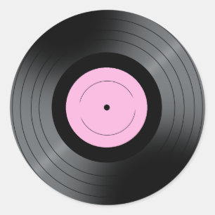 Vinylrecord Ronde Sticker