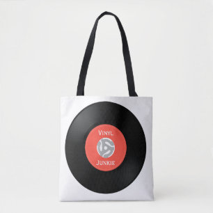 Vinylrecord Single 45-rpm Design Canvas tas