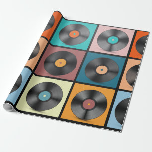 Vinylrecords. De Schijven LP van de terugkeer plaa Cadeaupapier