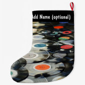 Vinylrecords kerststooking grote kerstsok (Achterkant)