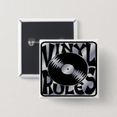 Vinylregels Vierkante Button 5,1 Cm (Voorkant /achterkant)