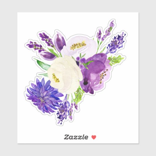 VinylSticker - Heldere waterverf bloemen Sticker (Vel)