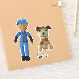VinylSticker - Jongen en hond Sticker