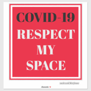 VinylSticker knippen - COVID-19 Mijn ruimte respec Sticker