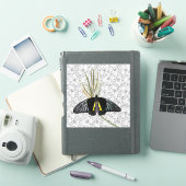 VinylSticker met Butterfly & BW-achtergrond Sticker (iPad Cover)