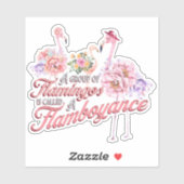 Vinylsticker met Fabulous Flamboyant Flamingos Sticker (Vel)
