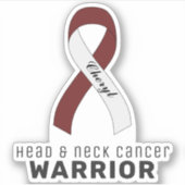 VinylSticker met kop- en nekkanker Sticker (Voorkant)