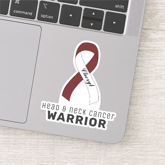 VinylSticker met kop- en nekkanker Sticker (Detail)