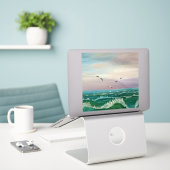 Vinylsticker op maat gesneden sticker (Laptop op bureau)