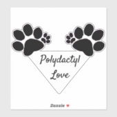 VinylSticker - Polydactylliefde Sticker (Vel)