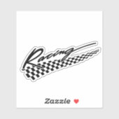 VinylStickers met racevlag Sticker (Vel)
