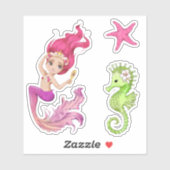 VinylStickers met Zeemeermin Sticker (Vel)