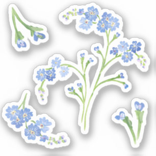 Vinylstickers vergeten-me-niet sticker
