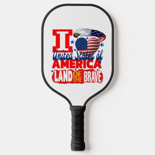 Vinylwaterkolf Pickleball Paddle (Voorkant)