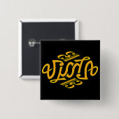 Viola Ambigram Vierkante Button 5,1 Cm (Voorkant /achterkant)