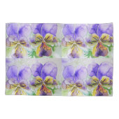 Viola Bloem Bloemen Paarse Patroon Liefde Kussensloop (Achterkant)