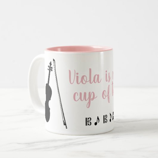 Viola est ma coupe de thé (rose) Mug (Devant gauche)
