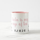 Viola est ma coupe de thé (rose) Mug (Centre)