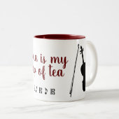 Viola est ma coupe de thé (rouge foncé) Mug (Devant droit)