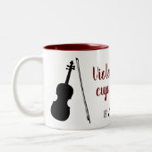 Viola est ma coupe de thé (rouge foncé) Mug (Gauche)