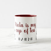 Viola est ma coupe de thé (rouge foncé) Mug (Centre)