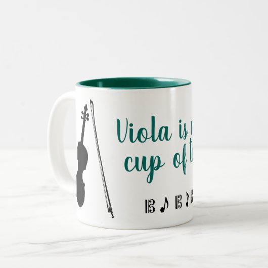 Viola est ma coupe de thé (vert) Mug (Devant gauche)