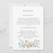Viola Eucalypt floral Wedding Detail invitation (Devant)