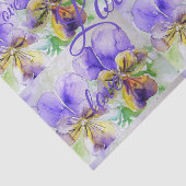  Viola Flower Floral Paars Pattern Love Tissuepapier (Detail)
