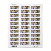 Viola Flower Waterverf Return Address Labels (Full Sheet)