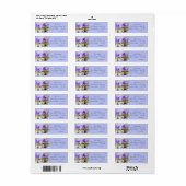 Viola Flower Waterverf Return Address Labels (Full Sheet)