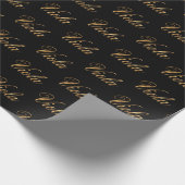 Viola gold Design Lettering Geschenkpapier Cadeaupapier (Hoek)