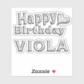 Viola Happy Birthday Autocollants (Feuille)