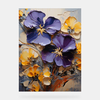 Viola - Impasto Floral Acryl Bord