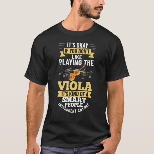 Viola Instrument Music Notes Player Lesson Beginne T-shirt (Voorkant)
