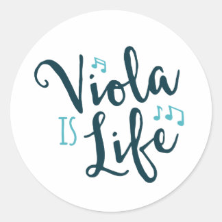 Viola is het leven ronde sticker