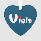 Viola klein hart ornament (voorkant)
