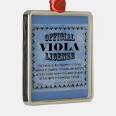 Viola Licence en métal ornement (Droite)