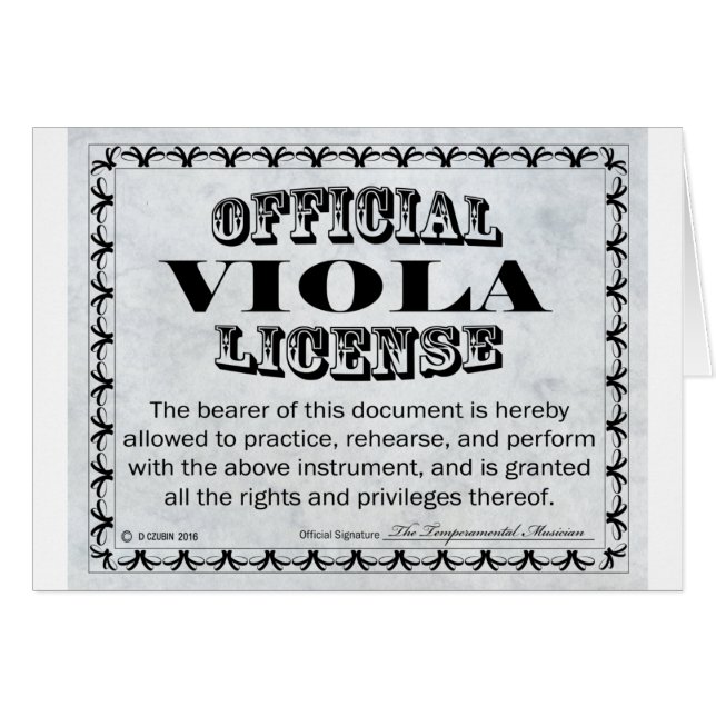 Viola-licentie (Voorkant Horizontaal)