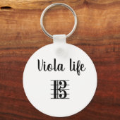 Viola Life Alto Clef Music Sleutelhanger (Voorkant)