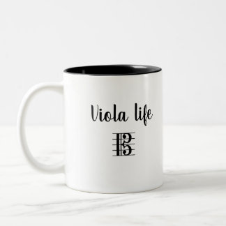 Viola Life Alto Clef Music Tweekleurige Koffiemok