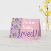 Viola Lilac Fleurs pourpres Vous êtes Lové Carte (Fleur jaune)