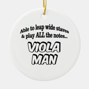 Viola Man - Muziek superheld Keramisch Ornament