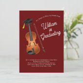 Viola Musician Graduician Party Musique Invitation (Debout devant)