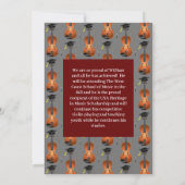 Viola Musician Graduician Party Musique Invitation (Dos)