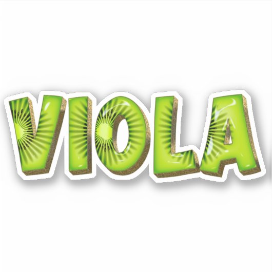 Viola Name Kiwi Design Autocollants (Devant)