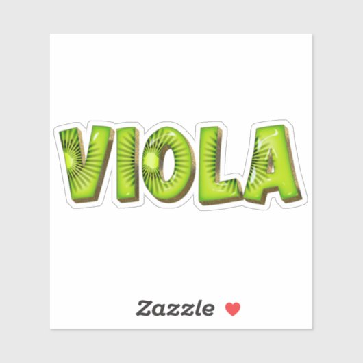 Viola Name Kiwi Design Autocollants (Feuille)