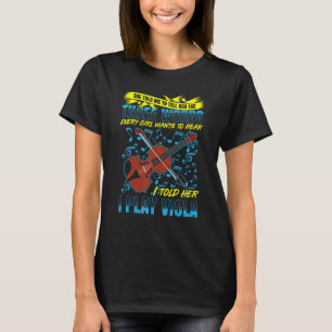 Viola Play Viola Music Violist Player Orchestra Vi T-shirt