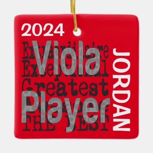 Viola Player Extraordinaire CUSTOM Keramisch Ornament (Voorkant)