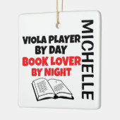 Viola Player houdt van het lezen van KLANT Keramisch Ornament (Links)