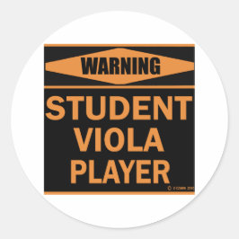 Viola Player Ronde Sticker